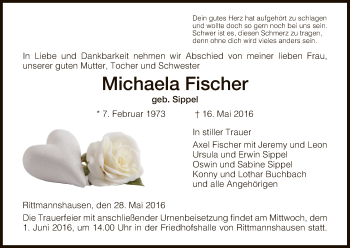 Todesanzeige von Michaela Fischer von Eschwege