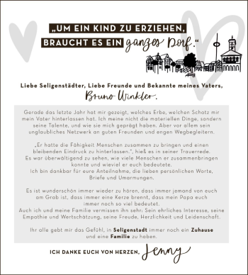 Todesanzeige von Bruno Winkler von OF