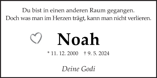 Todesanzeige von Noah  von trierischer_volksfreund