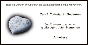 Todesanzeige von Anneliese  von WRS