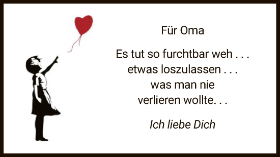 Todesanzeige von Oma  von WRS