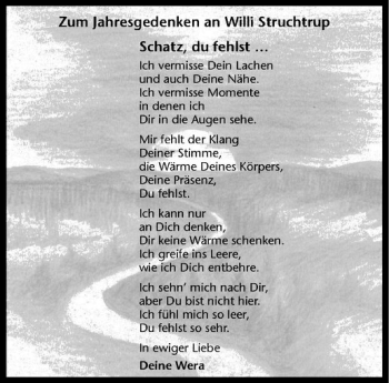 Todesanzeige von Willi Struchtrup von Westfälische Nachrichten