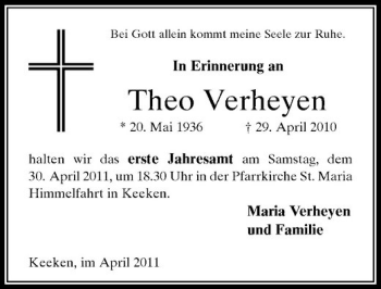 Todesanzeige von Bei Bei Gott allein kommt meine Seele zur Ruhe. In Erinnerung an von Rheinische Post