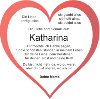 Todesanzeige von Katharina  von Rheinische Post