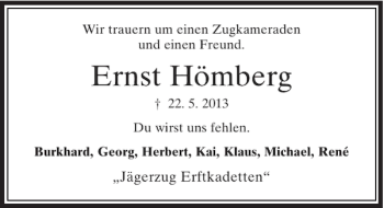 Todesanzeige von Ernst Hömberg von Rheinische Post