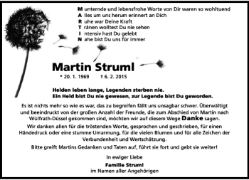 Todesanzeige von Struml Martin von Rheinische Post