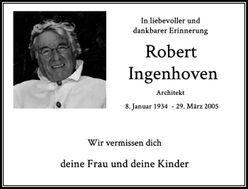 Todesanzeige von Ingenhoven Robert von Rheinische Post