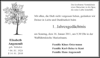 Todesanzeige von am Sonntag um 9.30 Uhr in der Wallfahrtskirche Marienbaum. Familie Klaus Ostermann Familie Karl-Heinz te Kaat Familie Hans Angenendt von Rheinische Post