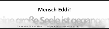 Todesanzeige von Eddi  von Rheinische Post