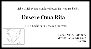 Todesanzeige von Rita  von Rheinische Post
