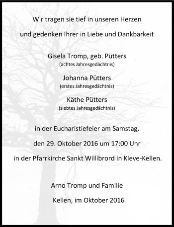 Todesanzeige von In Gedenken  von Rheinische Post