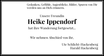 Todesanzeige von Heike Ippendorf von Rheinische Post