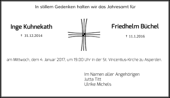 Todesanzeige von In Gedenken  von Rheinische Post