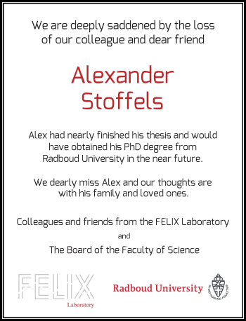 Todesanzeige von Alexander Stoffels von Rheinische Post