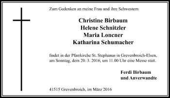 Todesanzeige von Zum Gedenken  von Rheinische Post