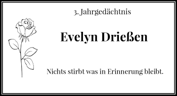 Todesanzeige von Evelyn Drießen von Rheinische Post