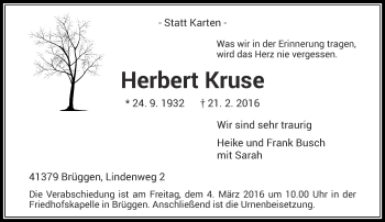Todesanzeige von Christiane Ritschel-Kühn von Rheinische Post