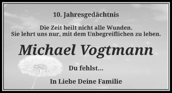 Todesanzeige von Michael Vogtmann von Rheinische Post