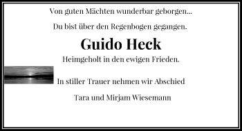 Todesanzeige von Guido Heck von Rheinische Post