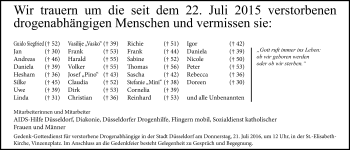 Todesanzeige von In Gedenken  von Rheinische Post