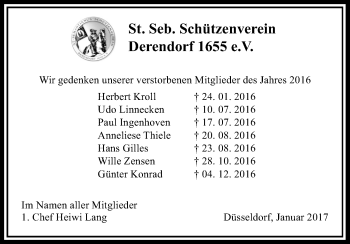 Todesanzeige von In Gedenken  von Rheinische Post