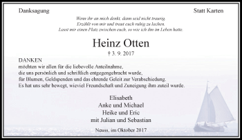 Todesanzeige von Heinz Otten von Rheinische Post