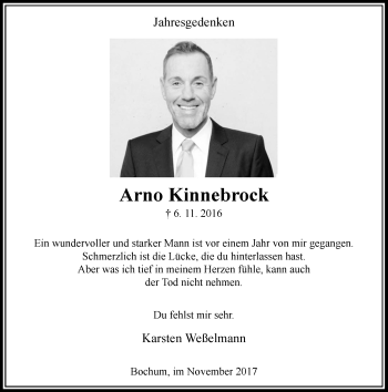 Todesanzeige von Arno Kinnebrock von Rheinische Post