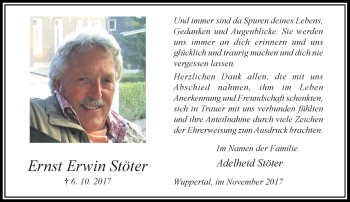 Todesanzeige von Ernst Erwin Stöter von Rheinische Post