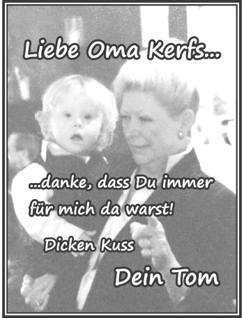 Todesanzeige von Oma Kerfs  von Rheinische Post