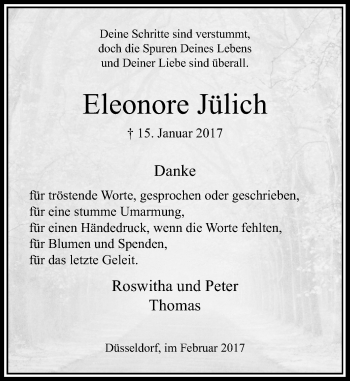 Todesanzeige von Eleonore Jülich von Rheinische Post