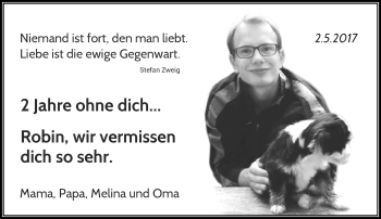 Todesanzeige von Robin  von Rheinische Post