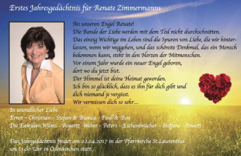 Todesanzeige von Renate  von Rheinische Post
