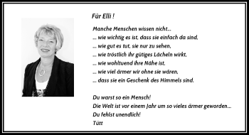 Todesanzeige von Elli  von Rheinische Post