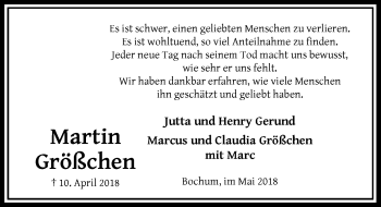 Todesanzeige von Martin Größchen von Rheinische Post
