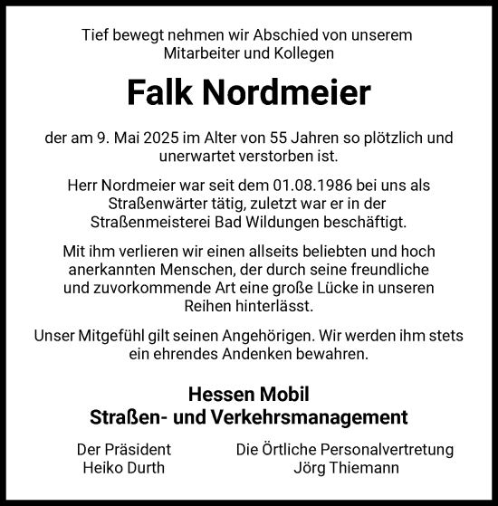 Todesanzeige von Rudi Lerner von HNA