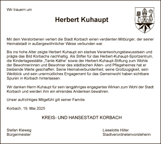 Todesanzeige von Alf Steil von WLZ