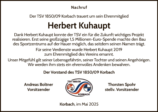 Todesanzeige von Alf Steil von WLZ