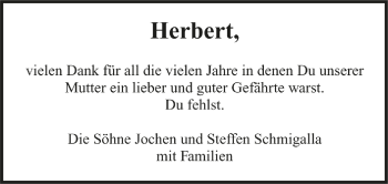 Todesanzeige von Herbert  von Trauer.de