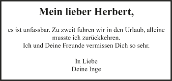 Todesanzeige von Herbert  von Trauer.de