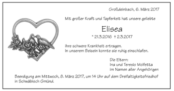 Todesanzeige von Elise Molfetta von Trauer.de