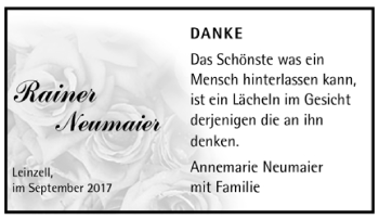 Todesanzeige von Rainer Neumaier von Trauer.de