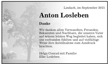 Todesanzeige von Anton Losleben von trauer.de