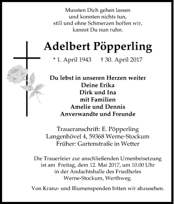Todesanzeige von Ursula Dillmann-Kuschy von waz