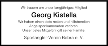 Todesanzeige von Georg Kistella von HNA