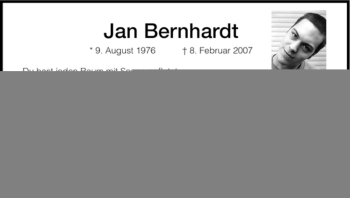 Todesanzeige von Jan Bernhardt von HNA