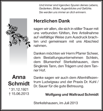 Todesanzeige von Heike Lade von HNA