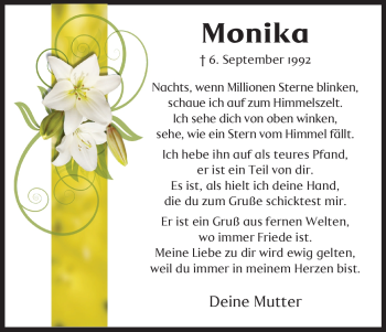 Todesanzeige von Monika Apel von HNA