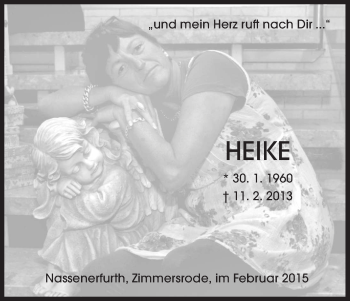 Todesanzeige von Heike Krohn von HNA