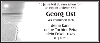 Todesanzeige von Georg Ost von HNA