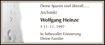 Todesanzeige von Wolfgang Heinze von HNA